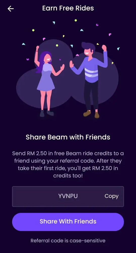 beam scooter referral code