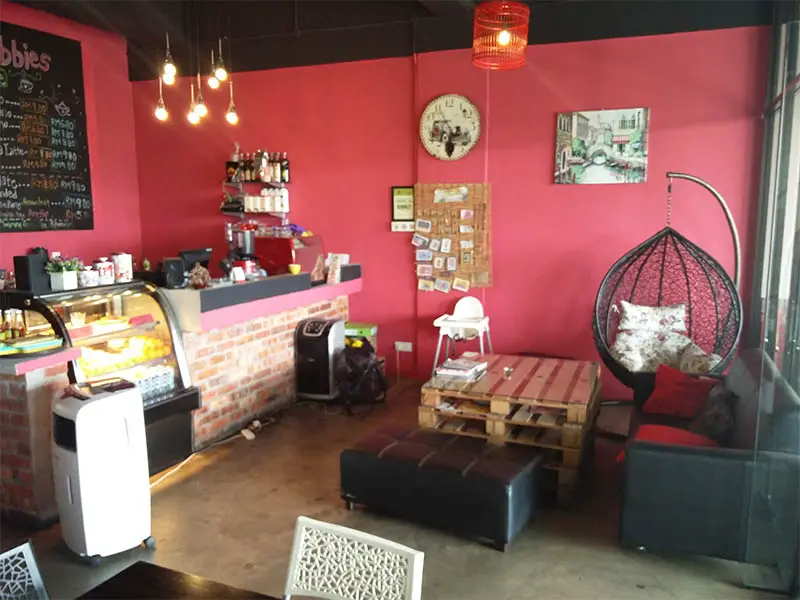 chubbies cafe interior in cyberjaya