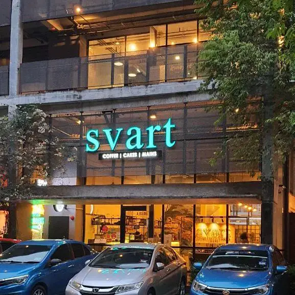 svart cyberjaya cafe facade