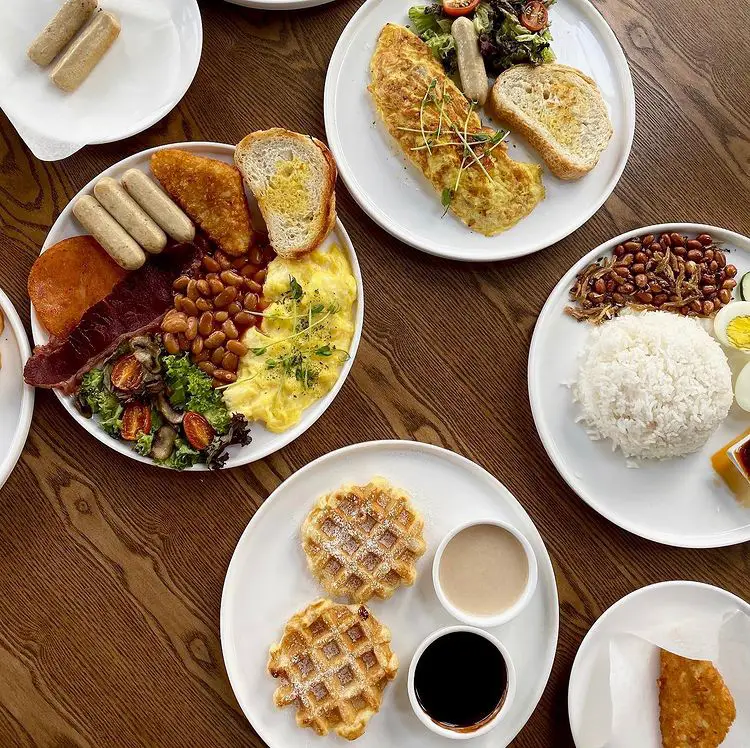 variety of food on the table by glaze eatery cyberjaya cafe