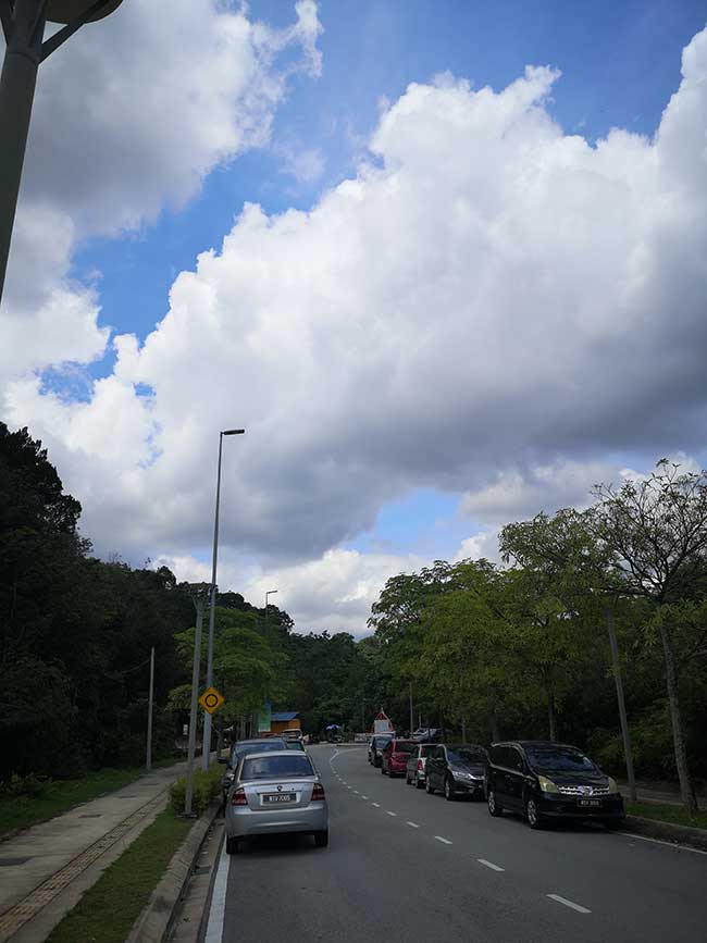 view of the street on our hike back to our car