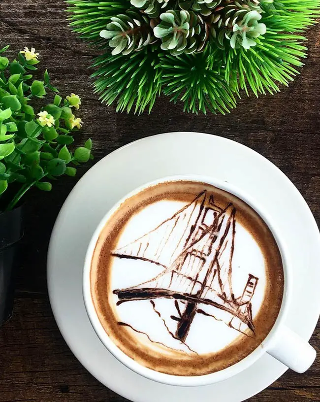 london bridge latte art