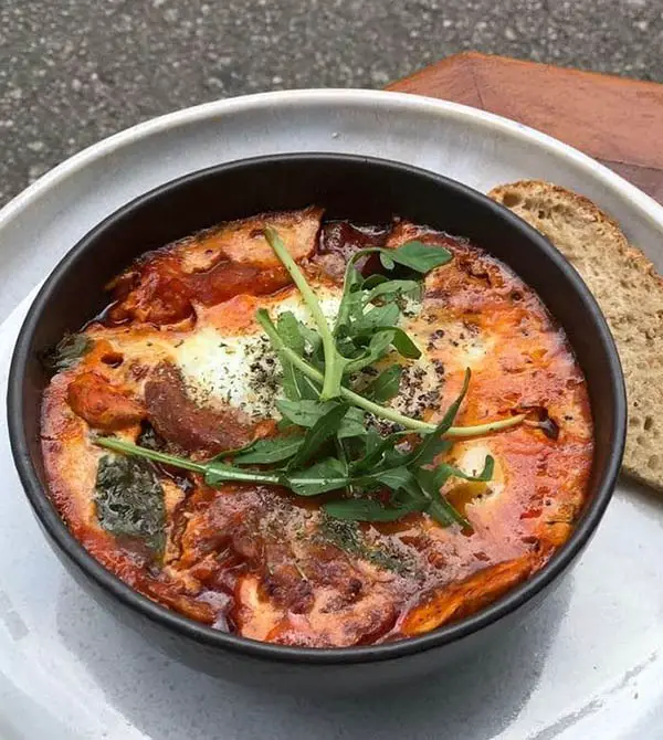 Chorizo baked eggs