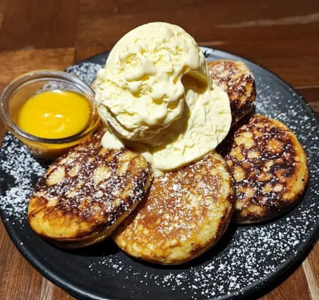 ice cream pancakes from Sharing Plates melaka cafe