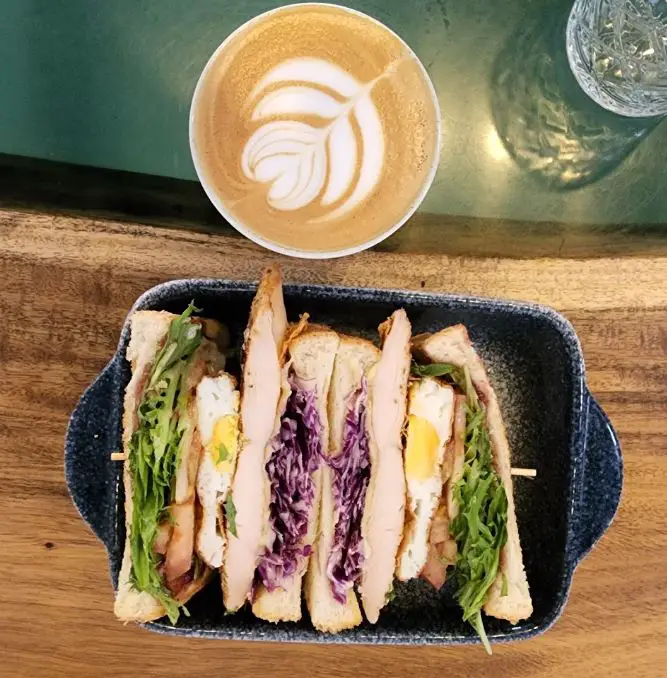 latte and signature sandwiches