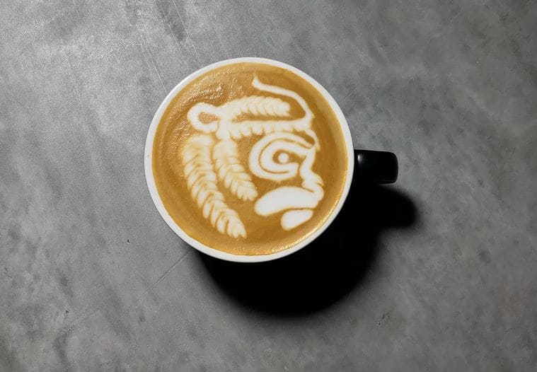 monkey king latte art by nikko and yoryo cafe