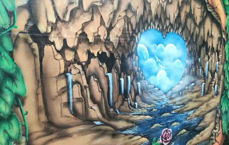 3d mural background cave