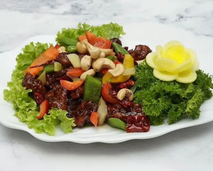 cashew salad at supreme vege bugis vegetarian restaurant