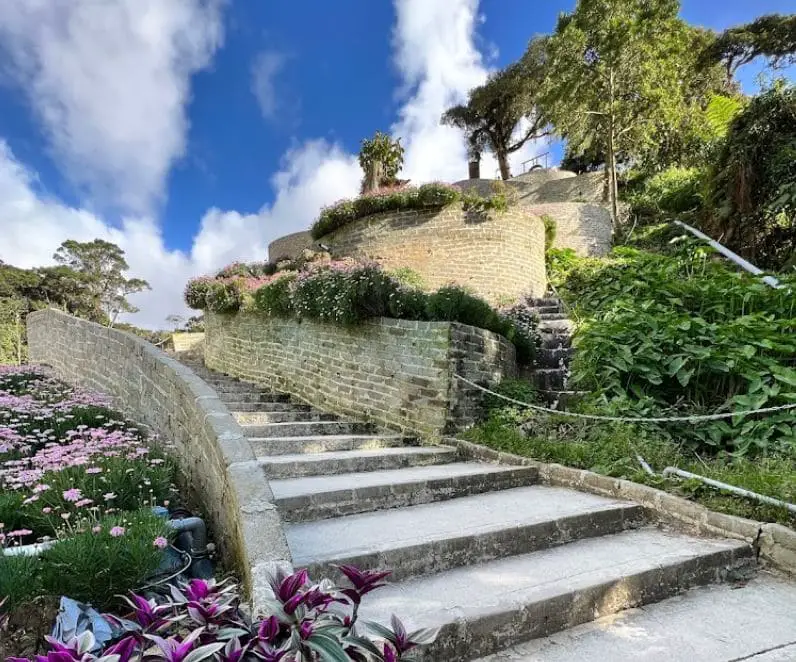 castle like walkway available in the floral park at cameron highlands