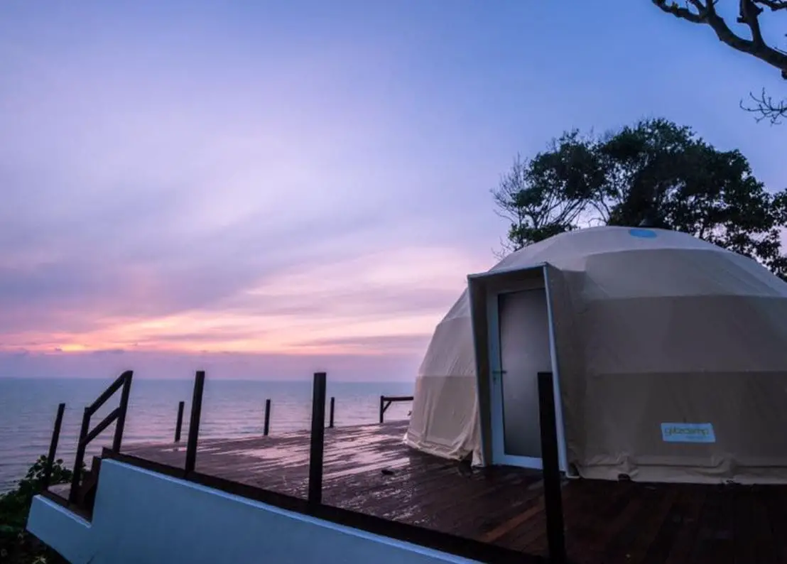 glamping with a sea view at sea horizon resort malaysia