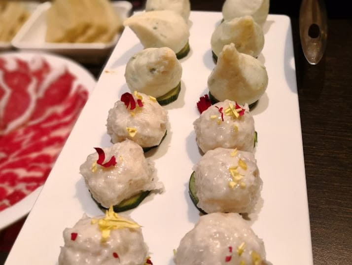 homemade meat balls at xiangcao yunnan for hotpot in bugis