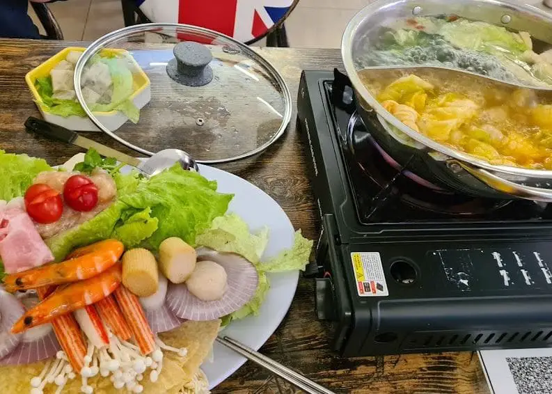 hotpot times ingredients on the table