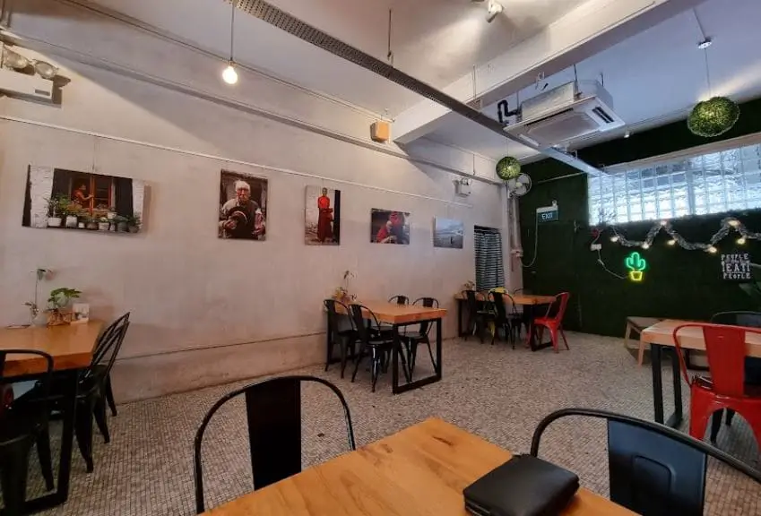 interior of garden slug family restaurant a dog friendly cafe in singapore