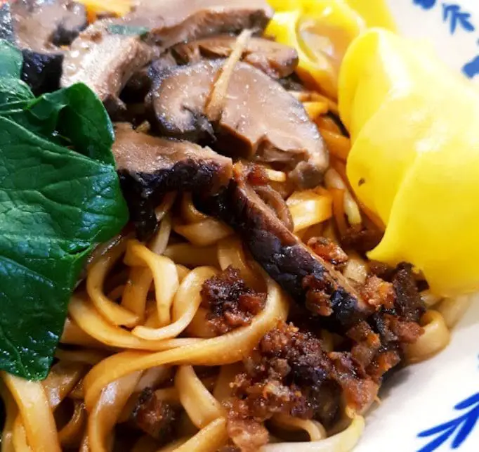 mushroom noodle by create healthy lifestyle vegan food in bugis