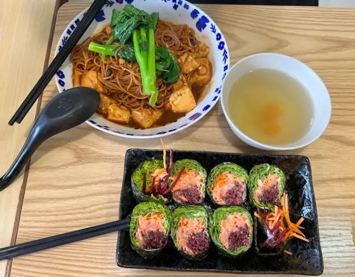 noodle and vegetarian maki roll tops the spot in create healthy lifestyle vegetarian restaurant