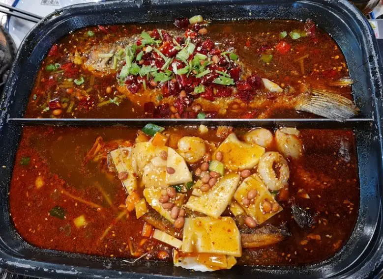 seafood dish hotpot served in jiu gong ge hot pot bugis
