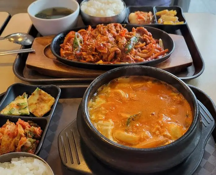 set meal served at daebak korean restaurant in bugis
