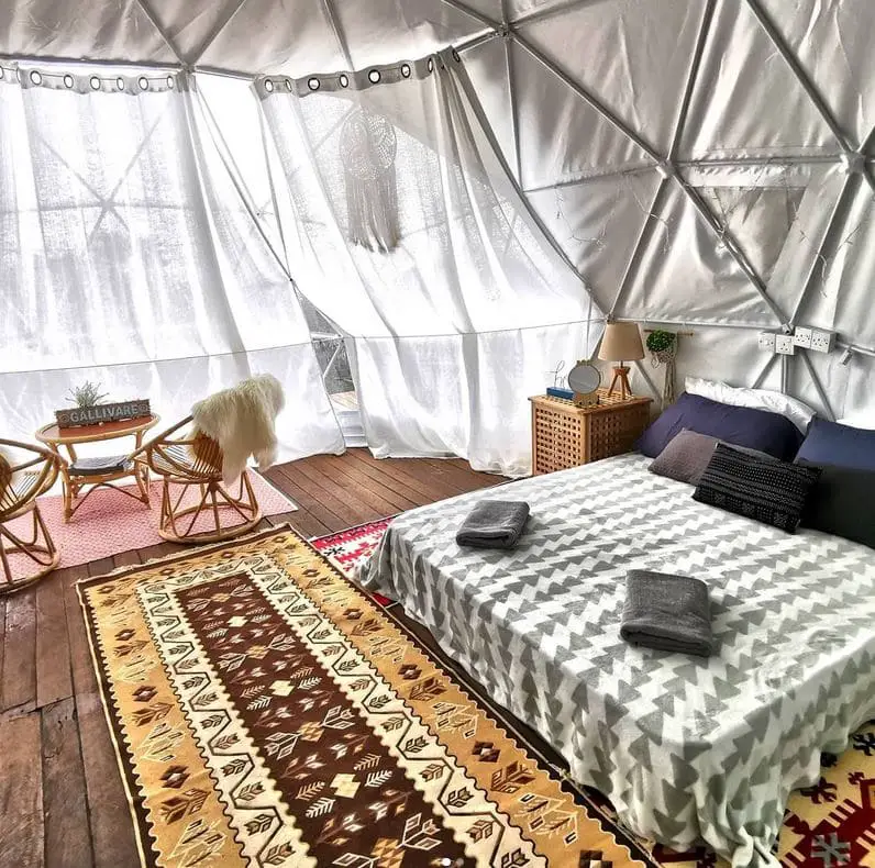 space in the glamping site malaysia