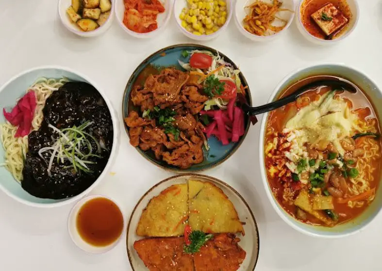 variety of food meal set served in seoul yummy