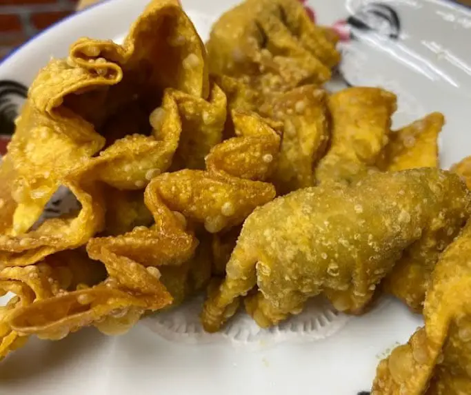 vegetarian fried wonton at bodhi deli vegan restaurant in bugis