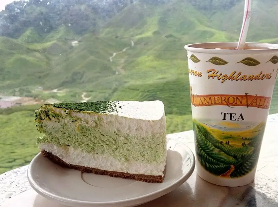 cameron valley tea house 2 matcha cake and tea makes the best breakfast