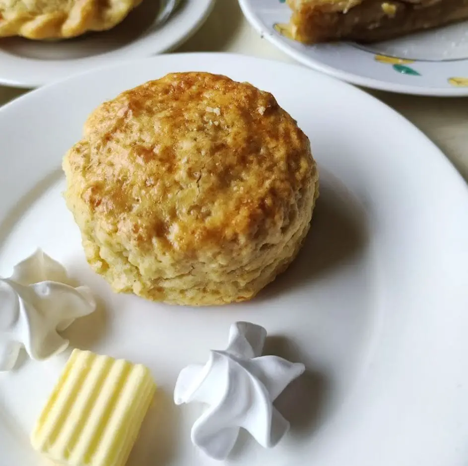 cream and butter scone for breakfast only at lords cafe