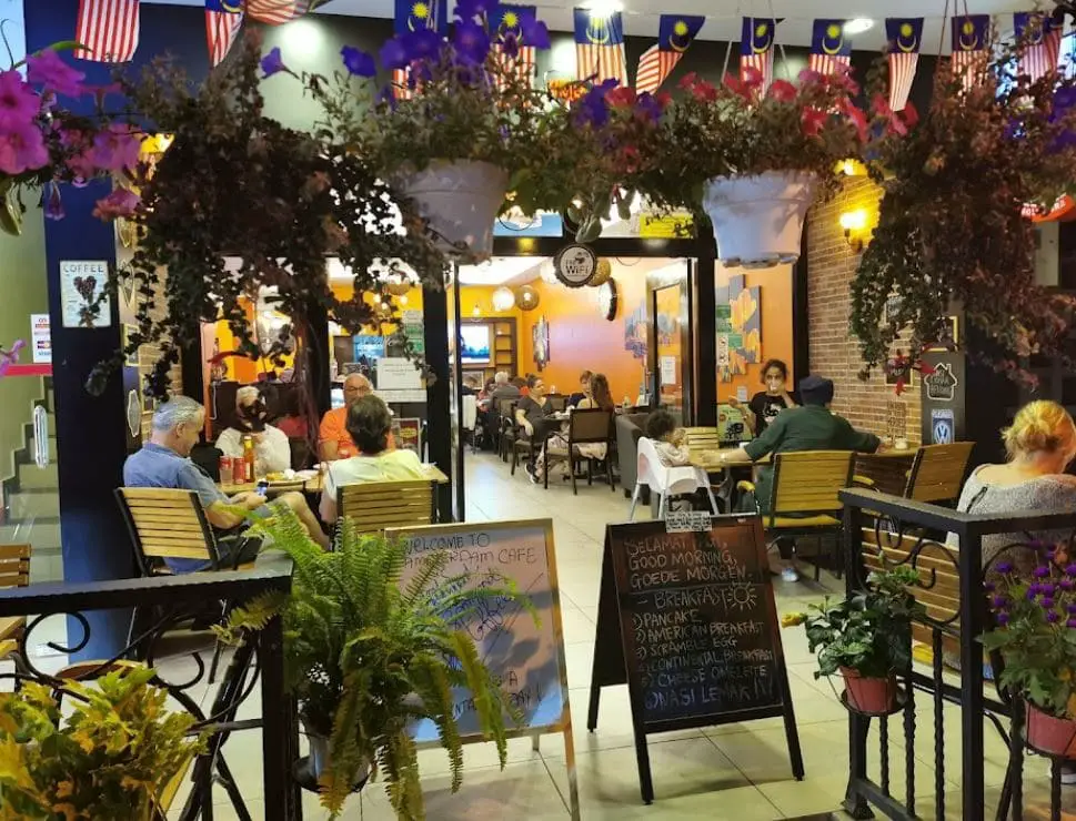 facade of amsterdam cafe located in cameron highlands