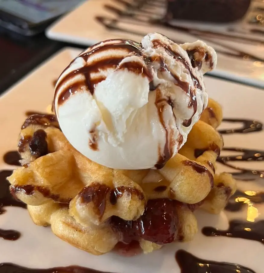 ice cream waffle makes everyones morning in cameron valley tea house 2