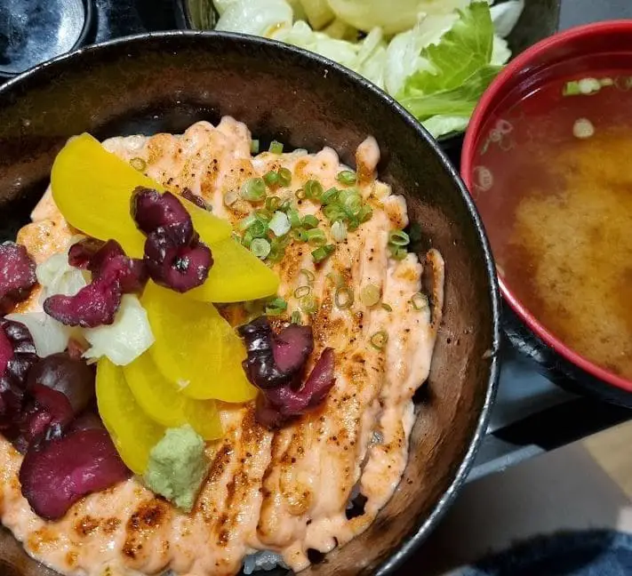 mentai bowl japanese food served in izakaya hikari bugis