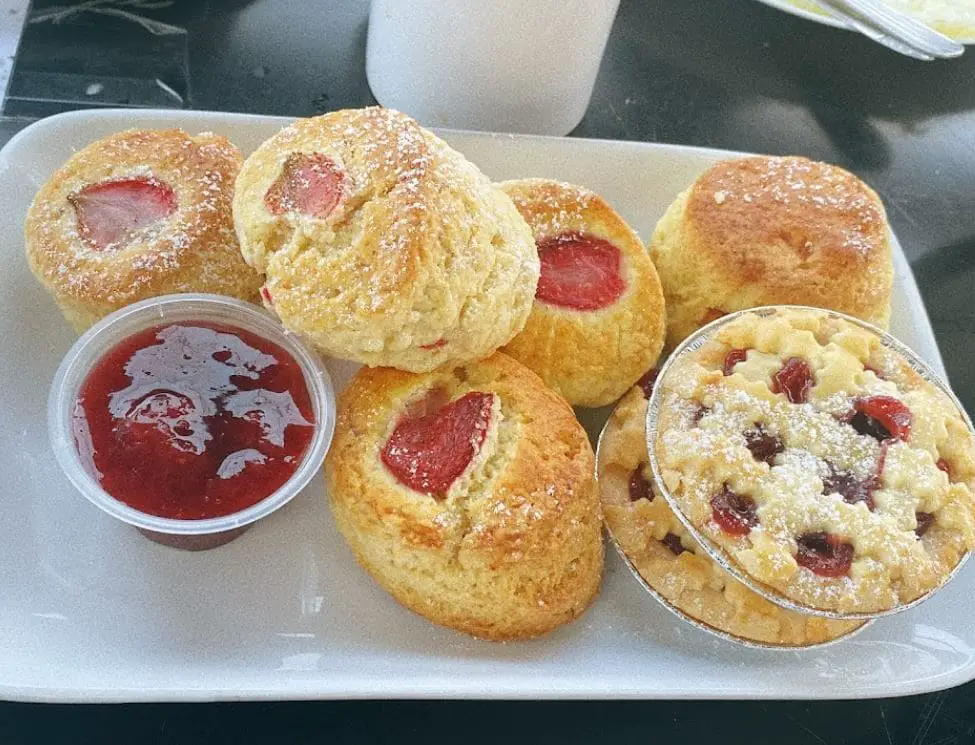 strawberry pastries set at opah strawberries cafe in cameron highlands
