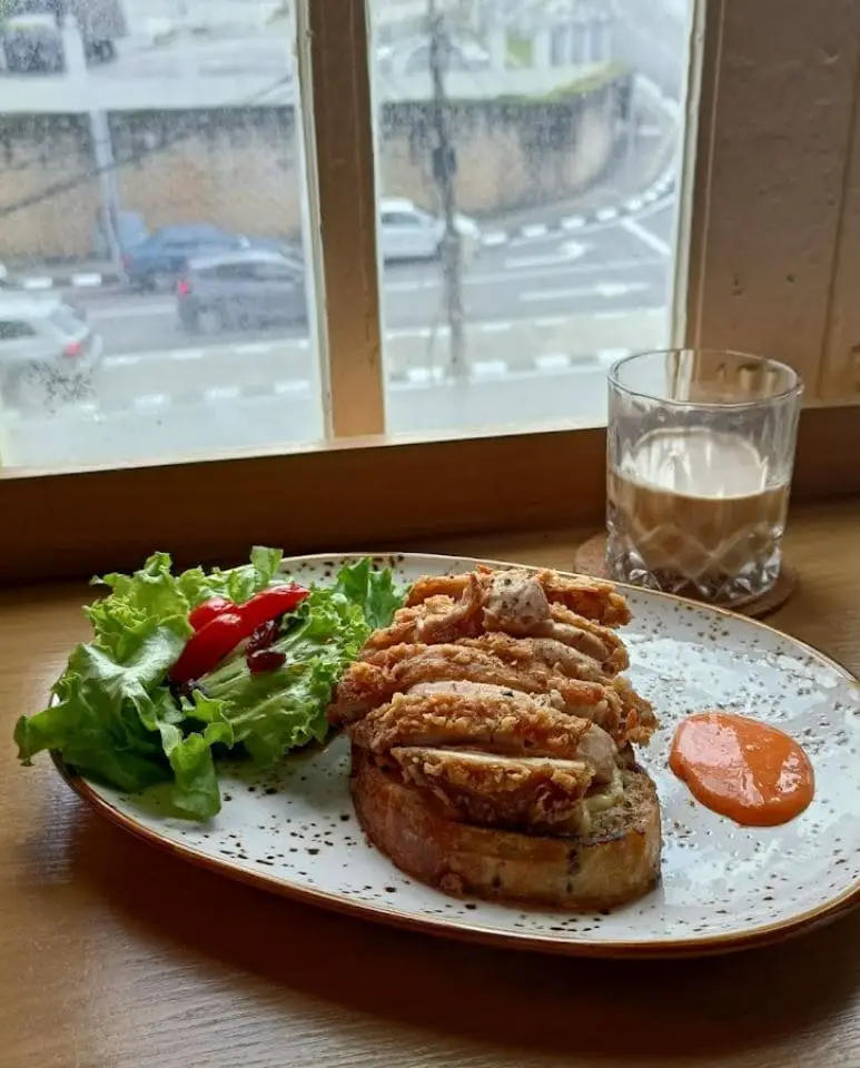 breakfast by the window only at wu di cafe which is situated in bukit bintang