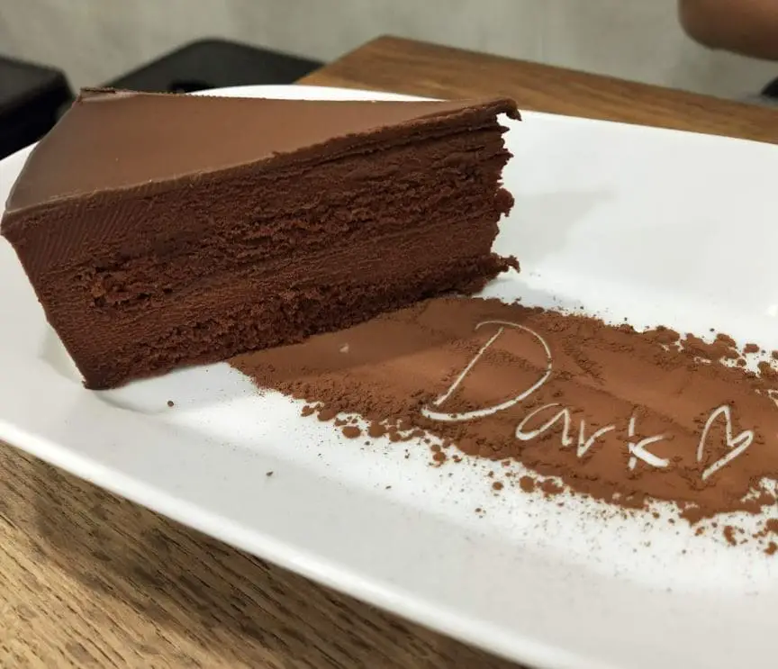 dark chocolate cake by chocolate origin in bugis