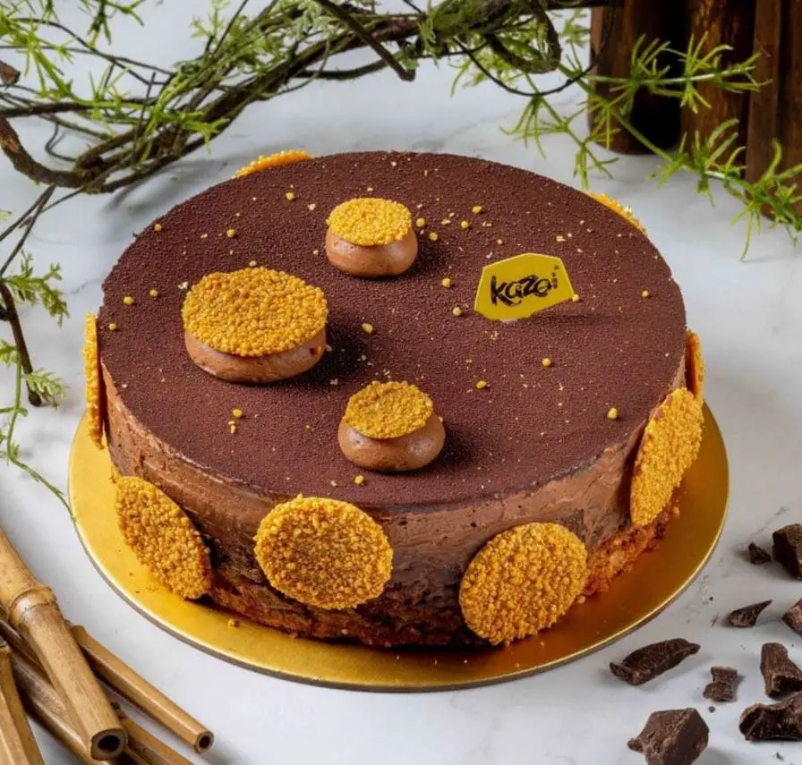 hazelnut royaltine cake by kazo signature shop in bugis