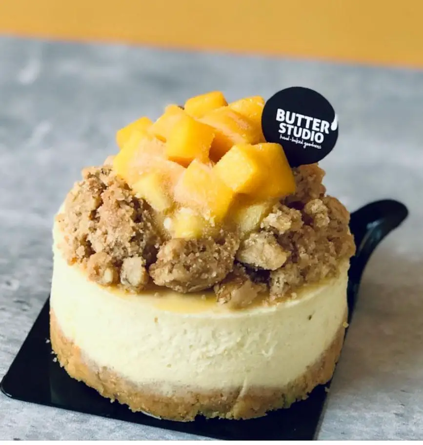 mango crumble cake by butter studio
