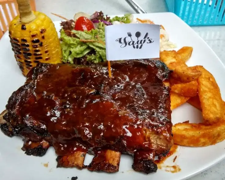 ribs served in yaws roast and grill penang