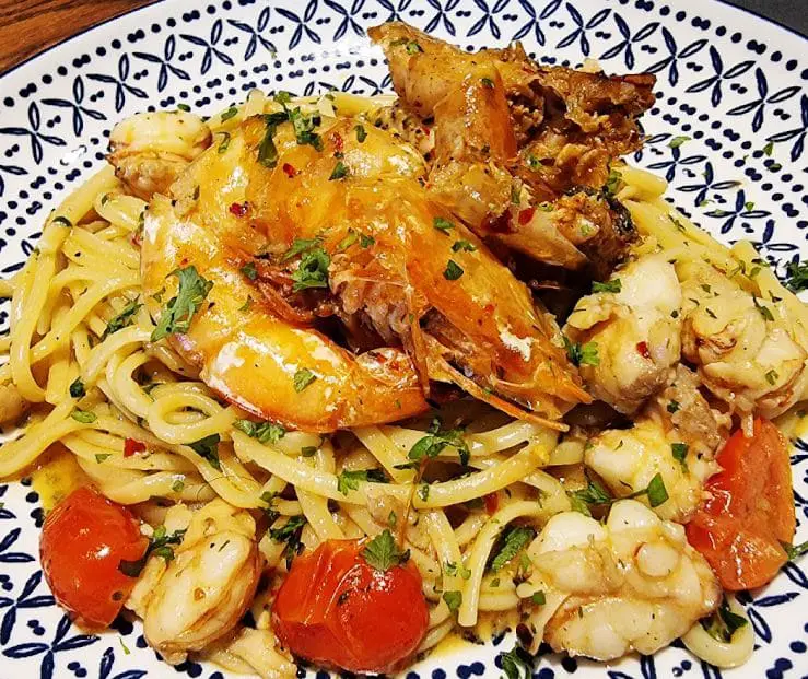 shrimp and tomato pasta is a delightful western food penang served in Il bacaro