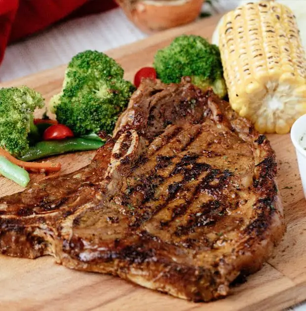 steak grilled corn and broccoli only at don western and grill cafe penang