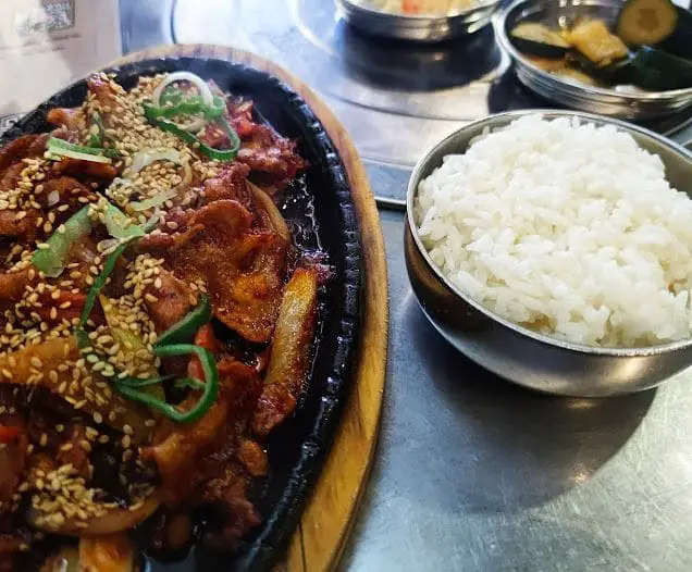 bulgogi with rice at super star k kbbq tanjong pagar