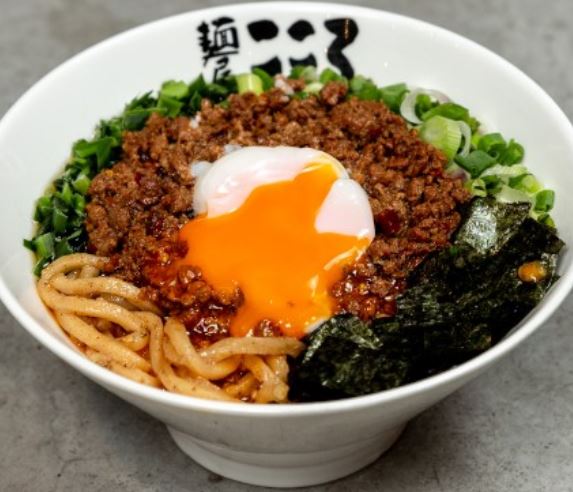 dry ramen bowl served at menya kokoro mezasoba in tanjong pagar