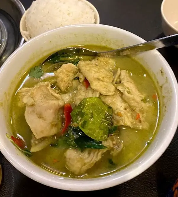 green curry from chok dee thai restaurant in penang