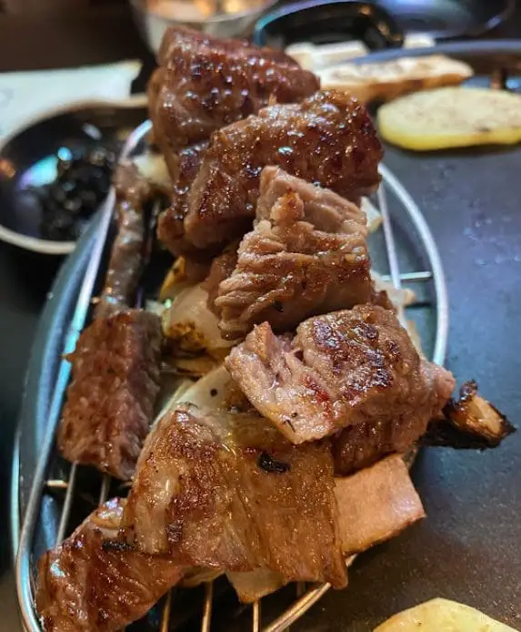 grilled pork at hyang yeon korean restaurant