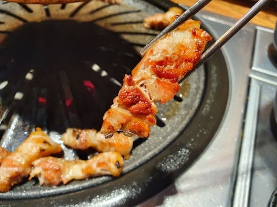 grilled pork at taste of korea