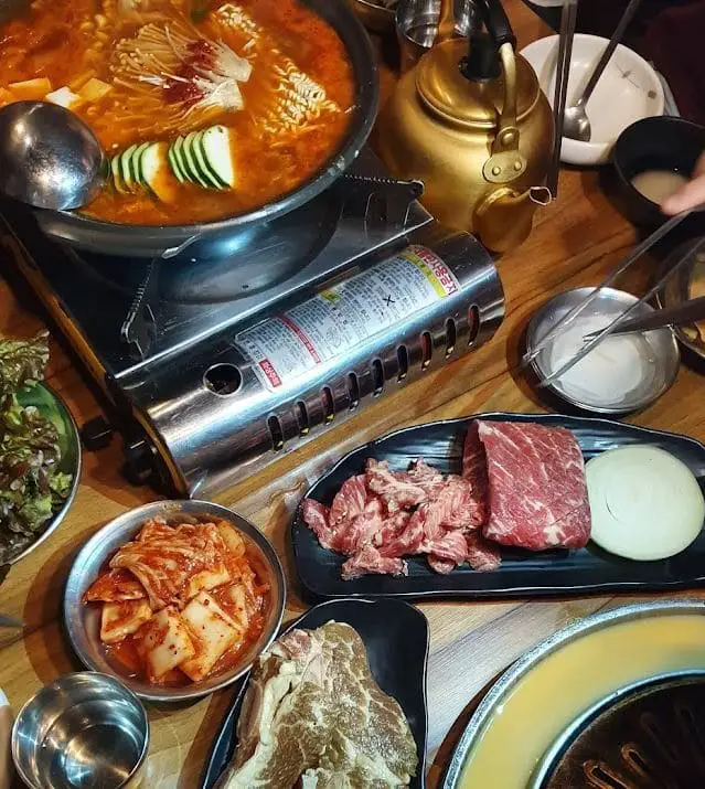 korean bbq in don dae bak korean restaurant