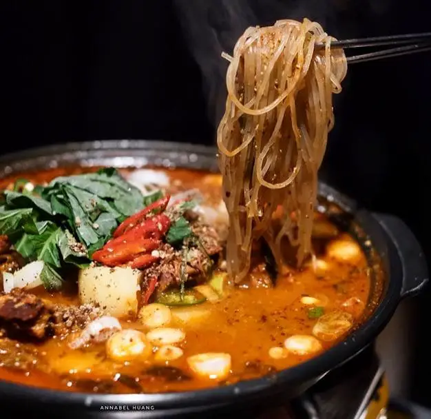korean noodle soup at don dae bak restaurant in singapore