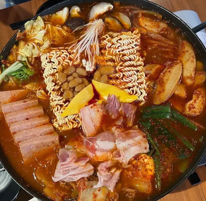 large korean army stew only at twins korean restaurant in tanjong pagar singapore