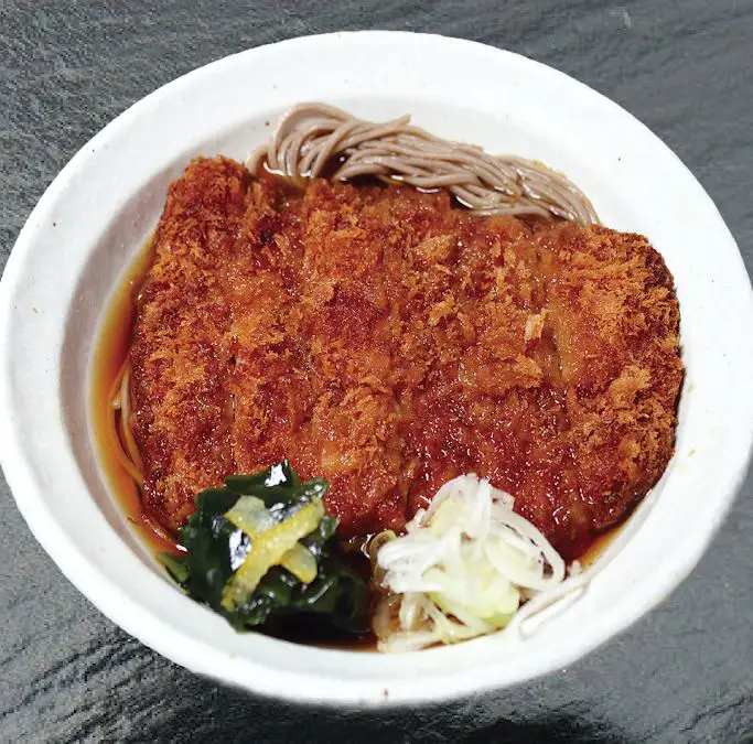 meat cutlet soba is a famous japanese food in tokyo soba tanjong pagar