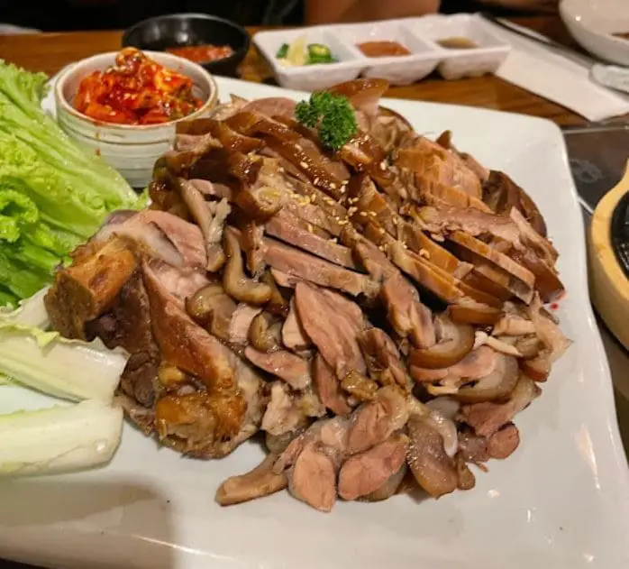 platter of pork makes one of the best tanjong pagar korean food that is shareable with the family only at todamgol