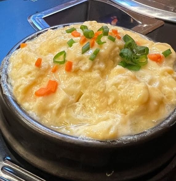 puffy steamed egg served at hyang yeon korean restaurant in telok ayer