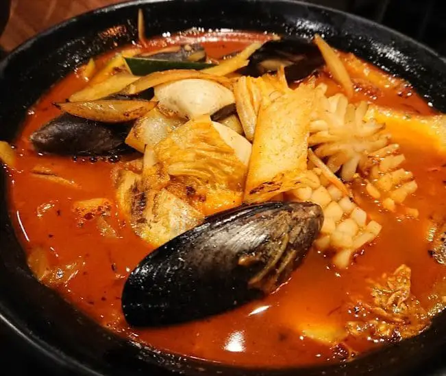 seafood kimchi soup available at twins korean restaurant in tanjong pagar