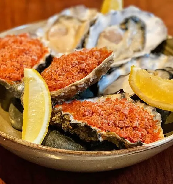 stuffed seafood served at dal in korean restaurant telok ayer